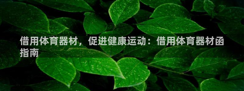 极悦平台使用教程图解：借用体育器材，促进健康运动：借