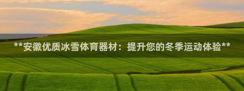 极悦官网首页登录入口：**安徽优质冰雪体育器材：提升