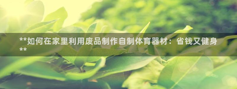 极悦官网登录：**如何在家里利用废品制作自制体育器材