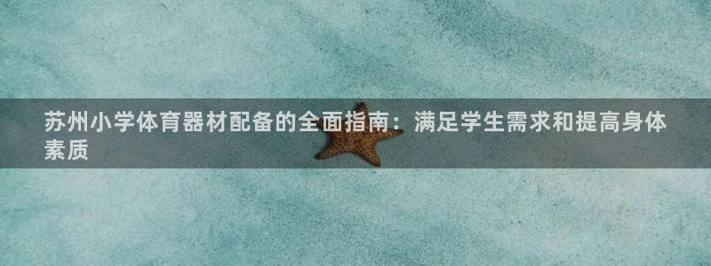 极悦平台用户评价：苏州小学体育器材配备的全面指南：满