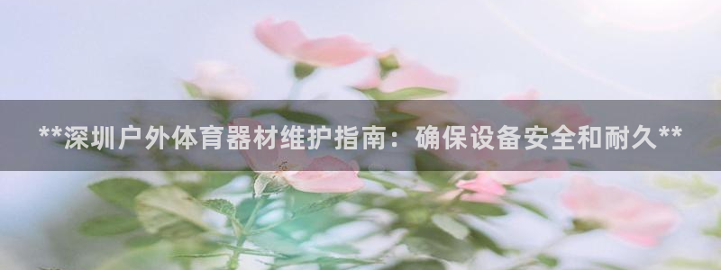 极悦娱乐是资金盘吗：**深圳户外体育器材维护指南：确