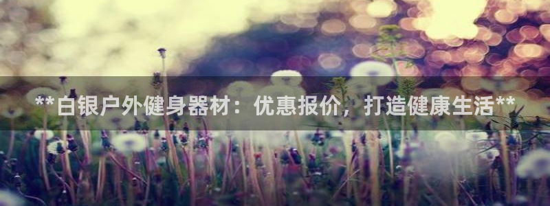 极悦平台下载安装：**白银户外健身器材：优惠报价，打